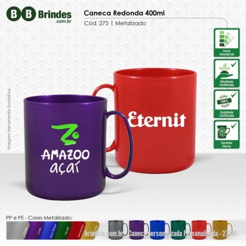 Caneca Personalizada Personalizada 275M - Bb Brindes - 106187 | Guia ...