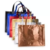 Sacola de TNT metalizado Personalizada Sacola de TNT metalizado Personalizada